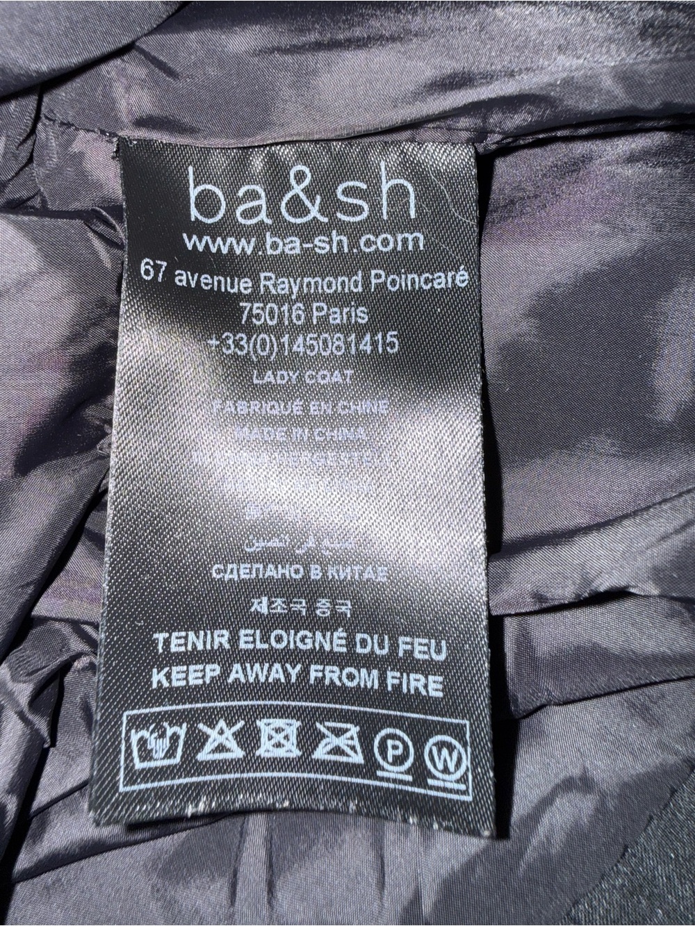 ba&sh Bowie Padded Puffer Jacket-Size 4-Black - Picture 10 of 15